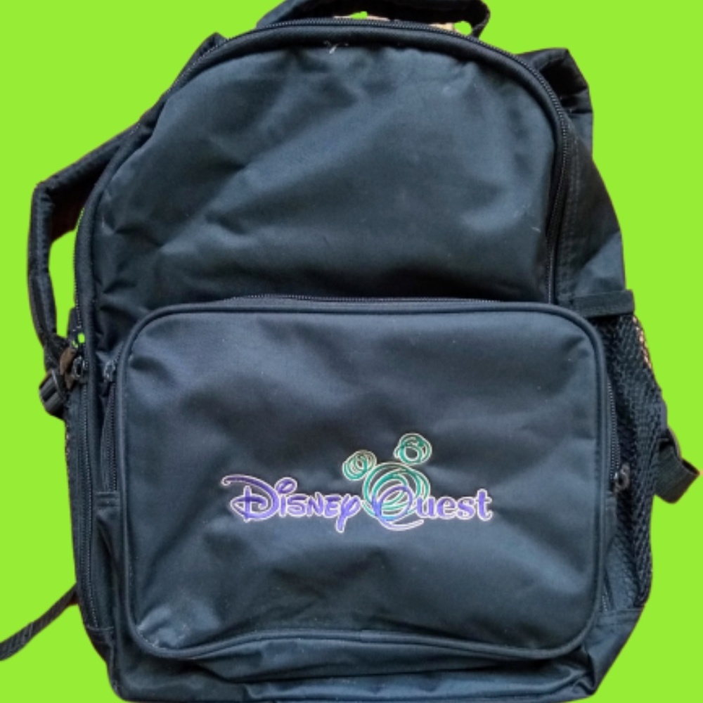 Backpack, Disney Quest, embroidered official merch